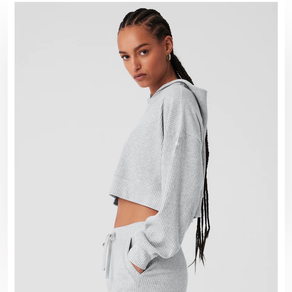 ALO Muse Hoodie in Athletic Heather Grey Size S